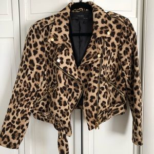 Zara Leopard Moto Jacket